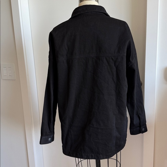 HUDSON Los Angeles Black Denim Canvas Shacket - Picture 8 of 8